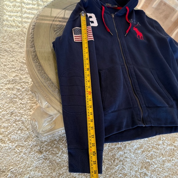 Vintage Polo Ralph Lauren Men's Big Pony Full Zip Hoodie Heavyweight Size Large - Picture 13 of 13